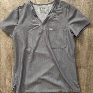 Figs gray scrub set top, bottom, and long sleeve